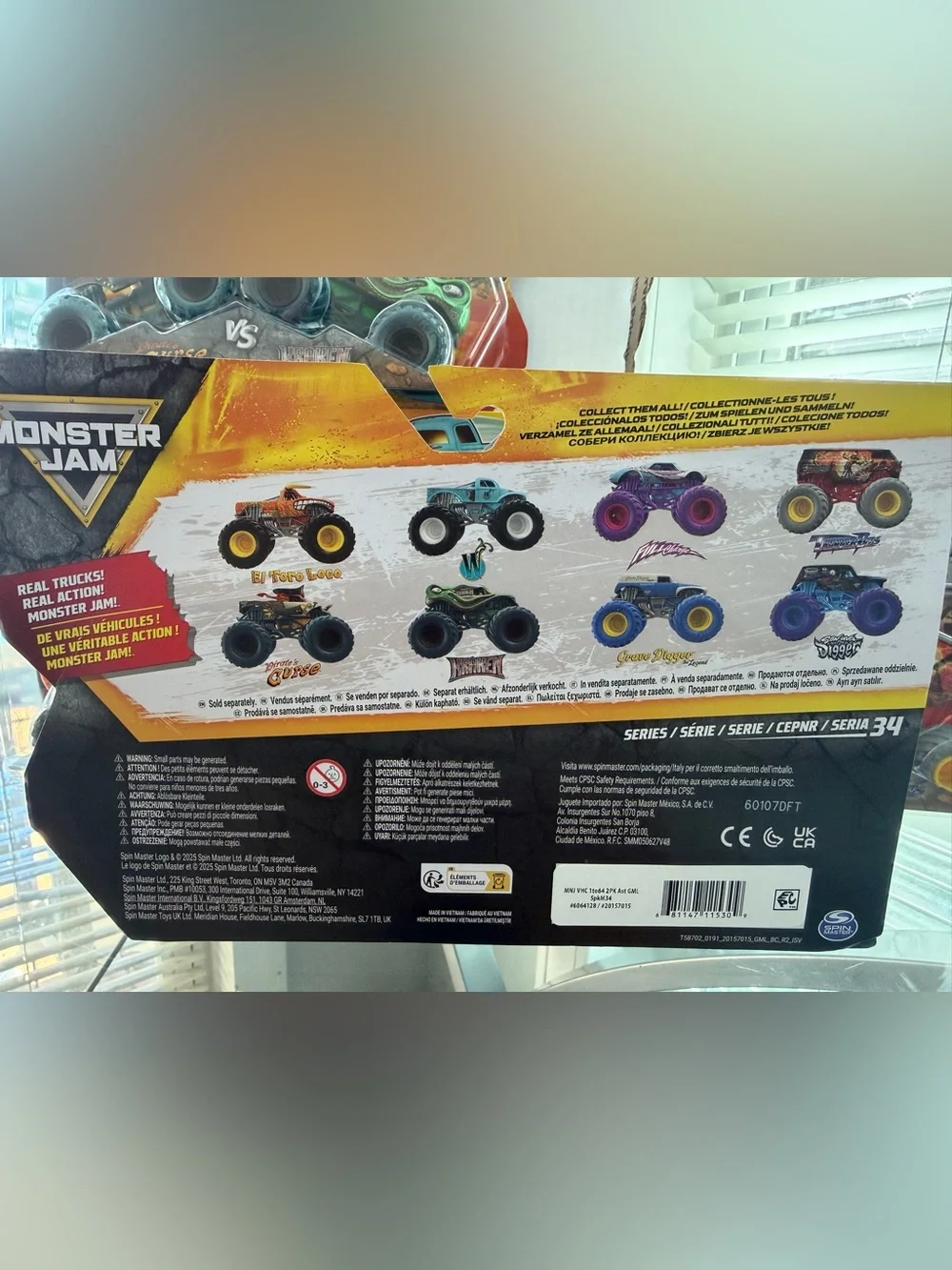 Monster Jam 1.64 serie 34 Kraken/Pirate’s Curse/Grave Digger/El toro Loco